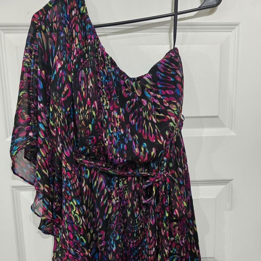 Lily Rose floral print asymmetrical dress sz S
